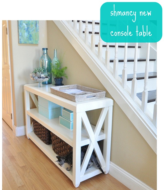 DIY Guide To Building Rustic X Console Table DIY Guide To Building Rustic X Console Table